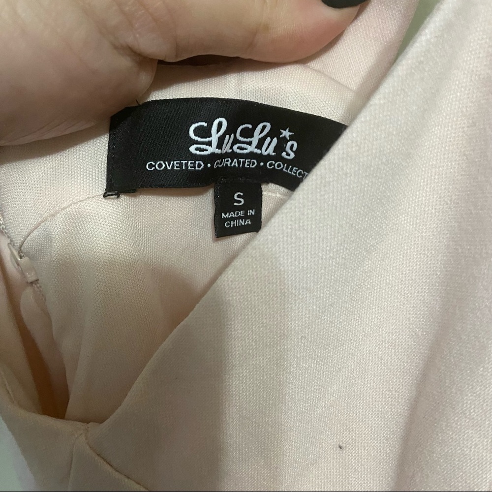 Lulu's Blush Pink Fit-and-Flare Midi Dress - Picture 4 of 6